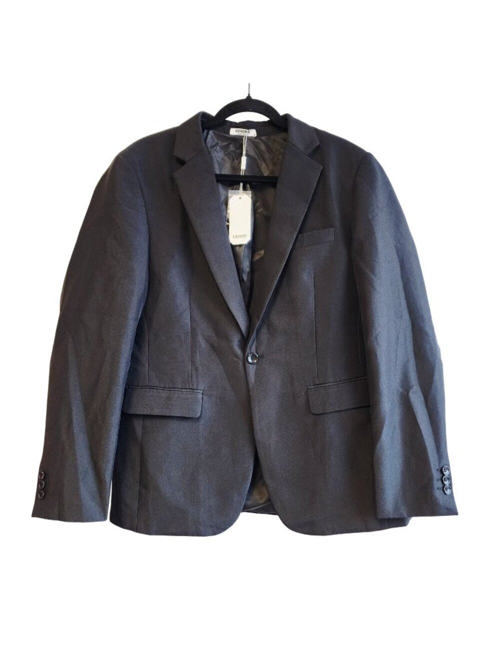 Coofandy Mens Small Black Blazer Jacket Slim Fit One-Button Tailored Formal Coat